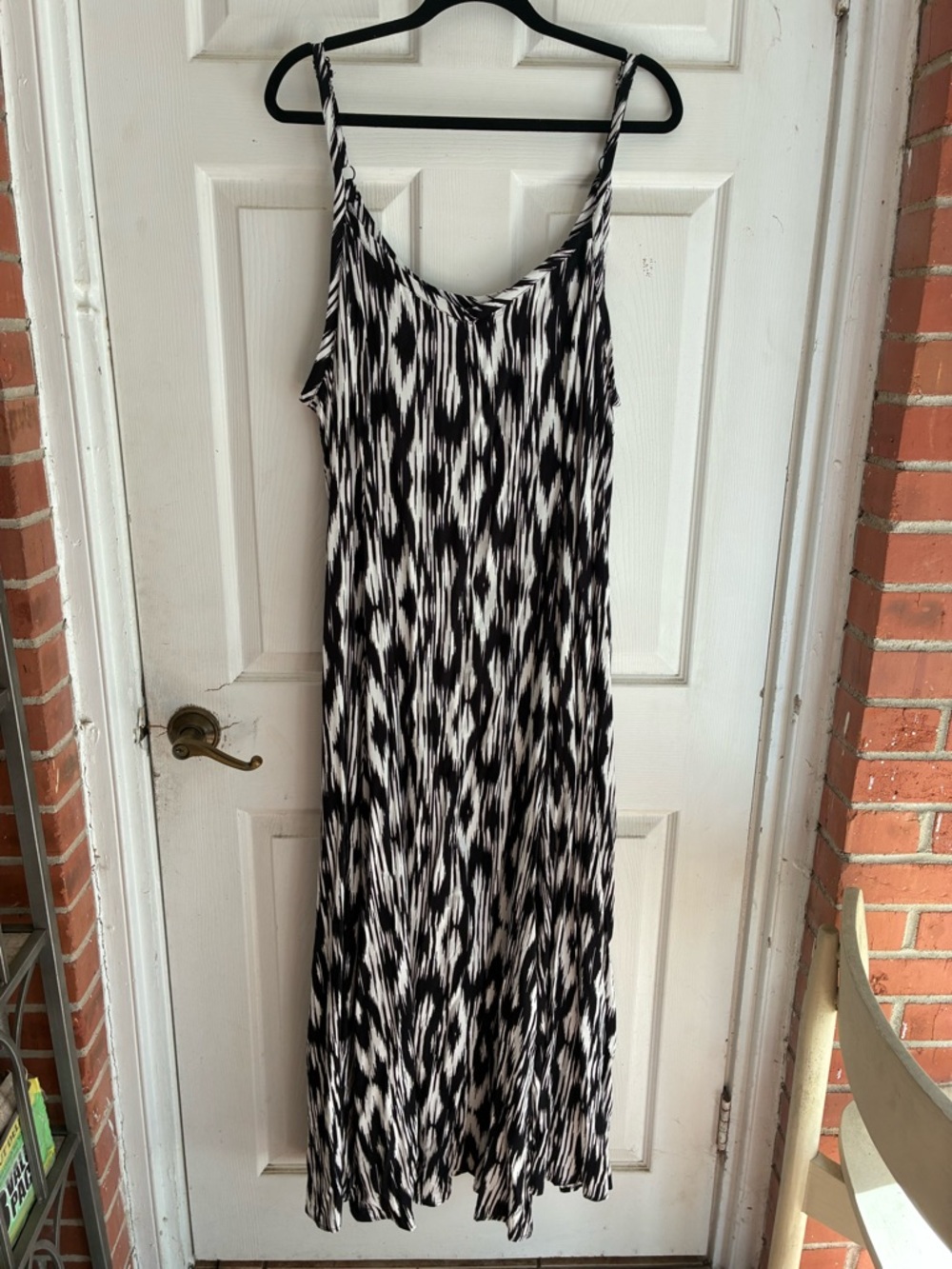 torrid Black and White Printed Maxi Slip Dress